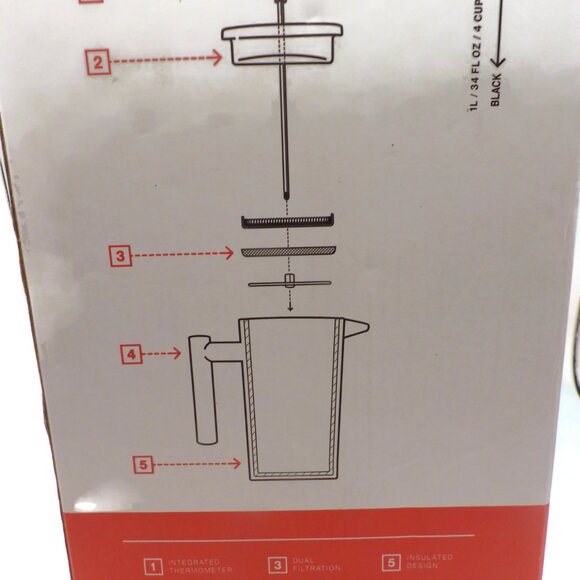 Barista Warrior Coffee Maker French Press Thermometer Insulated Coffee Press - Picture 8 of 8